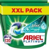 Ariel All-in-1 PODS Washing Liquid Laundry Detergent Tablets/Capsules, 120 Washes (60 x 2) Stain Remover For Clothes with Lenor Unstoppables, 2x Longer Lasting Freshness*