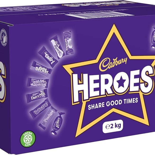 Cadbury Heroes 2 Kg (Pack of 2) Chocolate Bulk Sharing Box, Milk Chocolates Individually Wrapped,